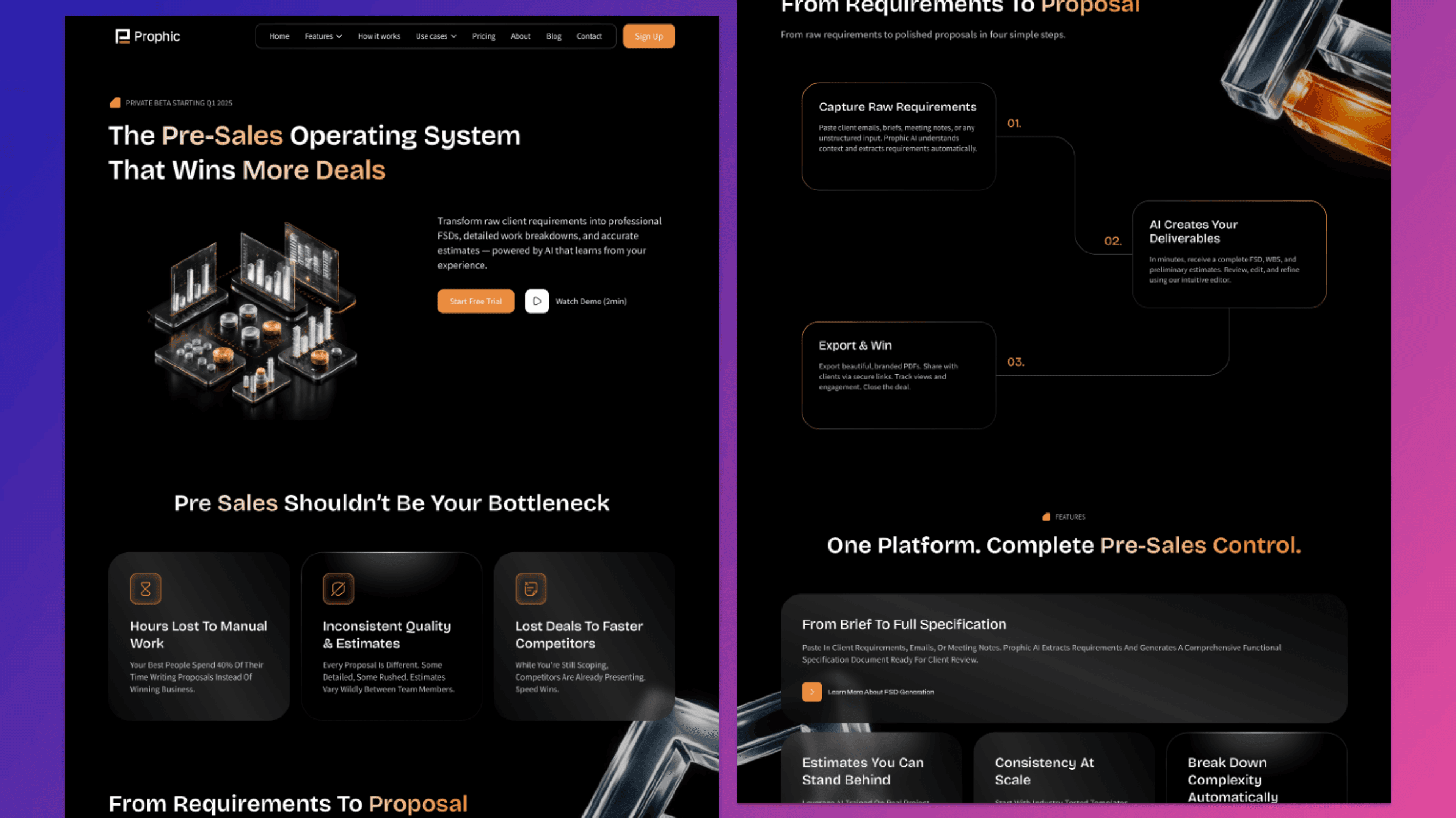 Prophic Landing Page